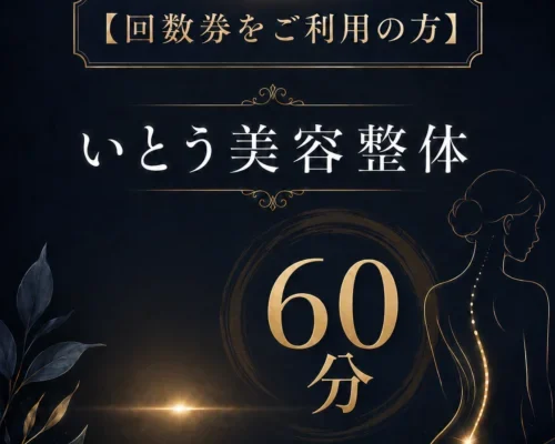 【回数券をご利用の方】根本改善整体60分
